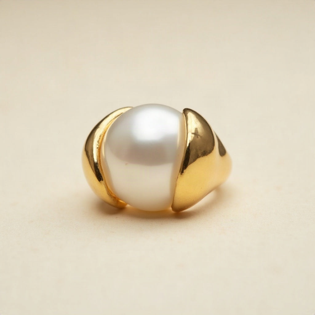 Chunky Pearl Cocktail Ring