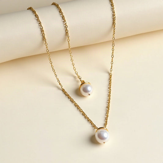 Layered Pearl Duo Necklace