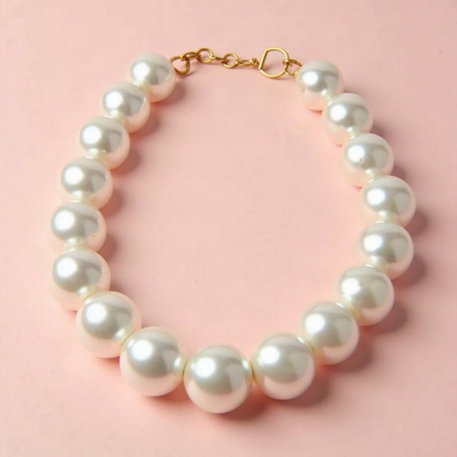Bold chunky freshwater pearl statement necklace