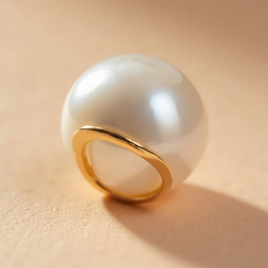 Bold baroque pearl cocktail ring